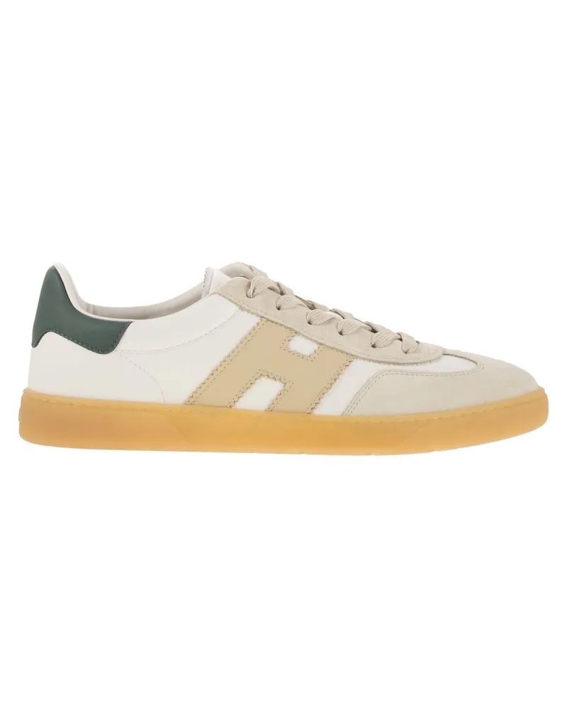 Hogan coole Leder- und Wildleder -Trainer White