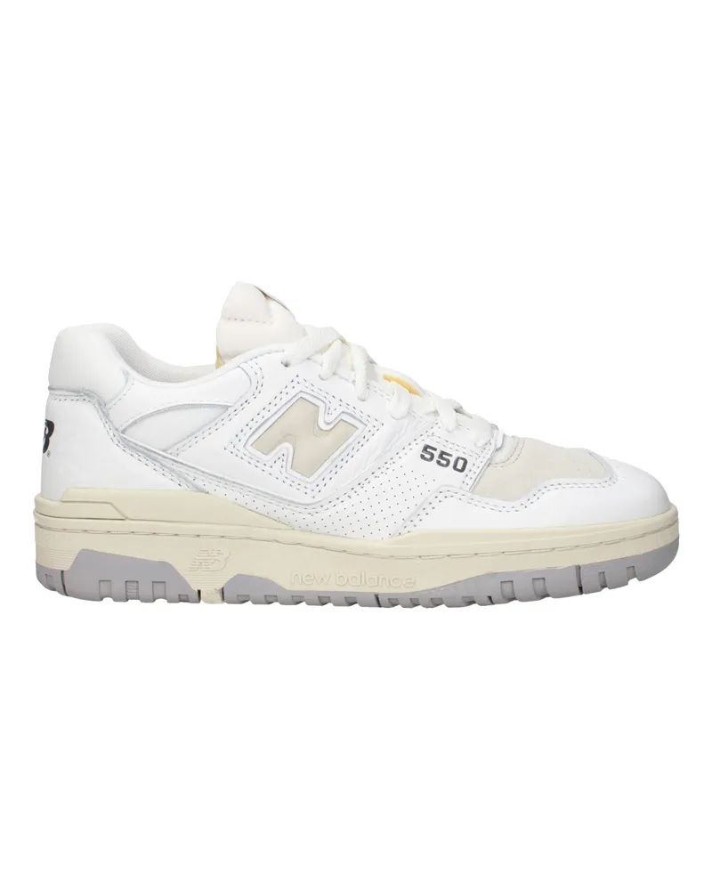 New Balance Sneakers 550 Herrens Leder Weiß/Beige -