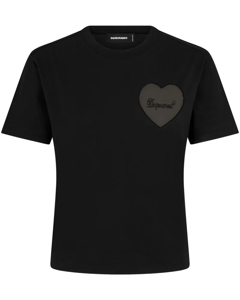 Dsquared2 boxy fit cotton T -Shirt Black