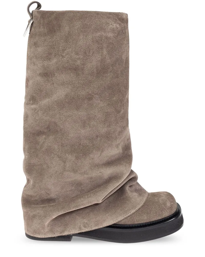 ATTICO Der Attico Robin Wildleder Leder -Kampfstiefel Dove