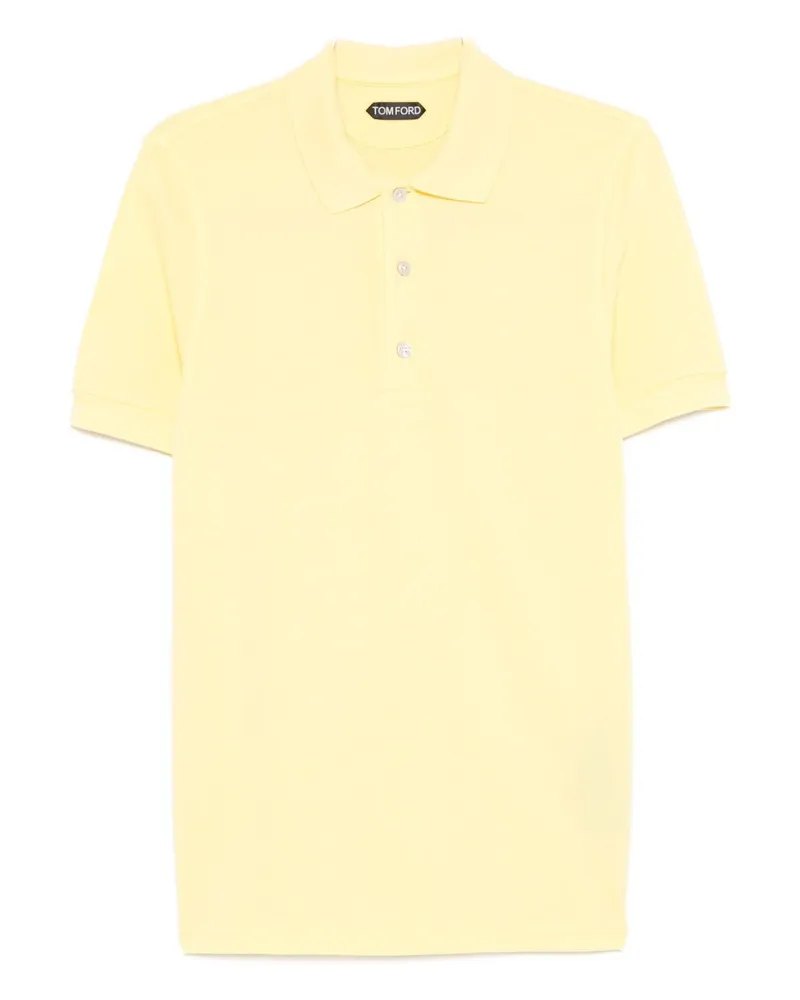 Tom Ford Poloshirt aus Baumwollmischung Yellow