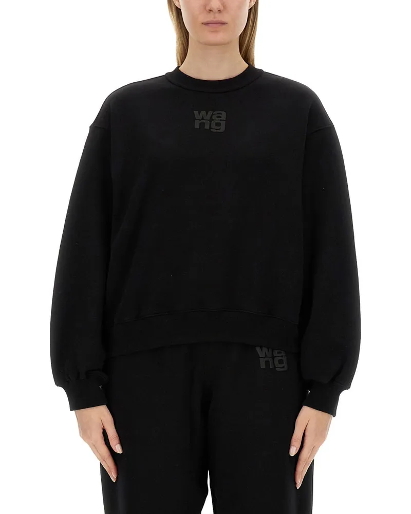 Alexander Wang Sweatshirt mit Logo Black