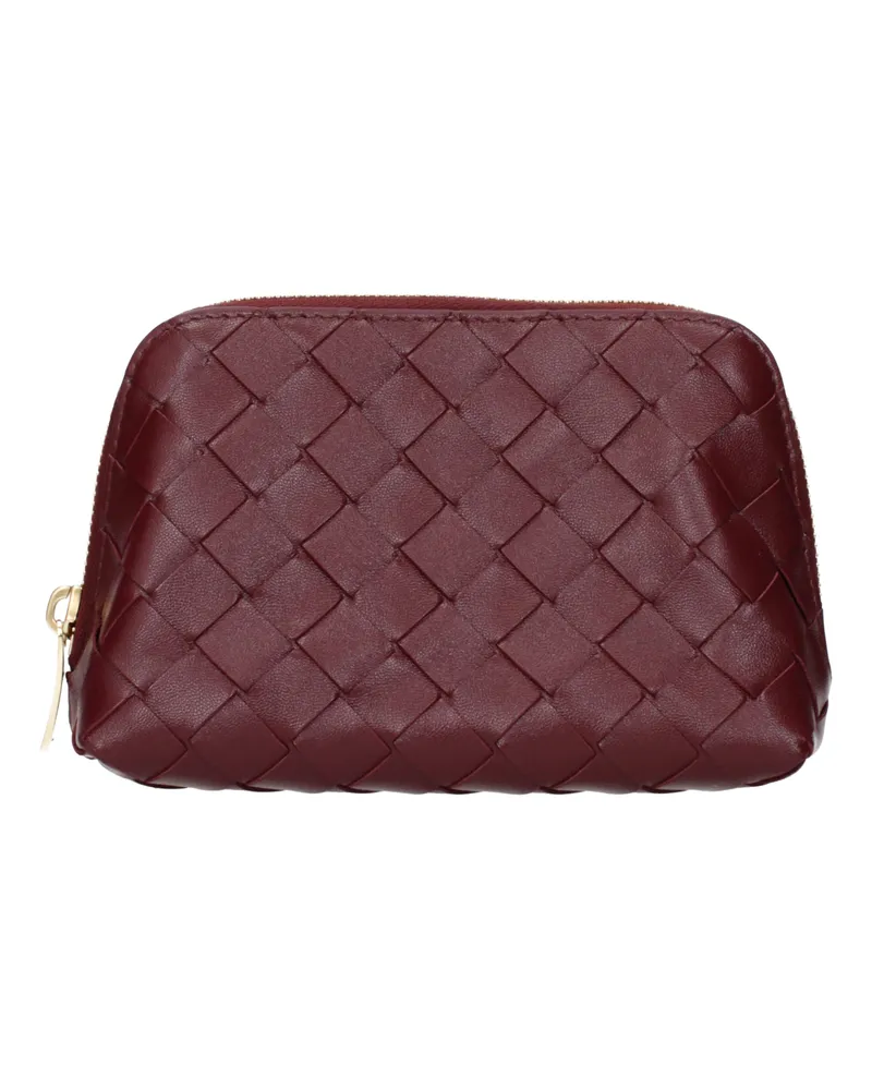 Bottega Veneta Damens Clutch aus Rot/Barolo-Leder -