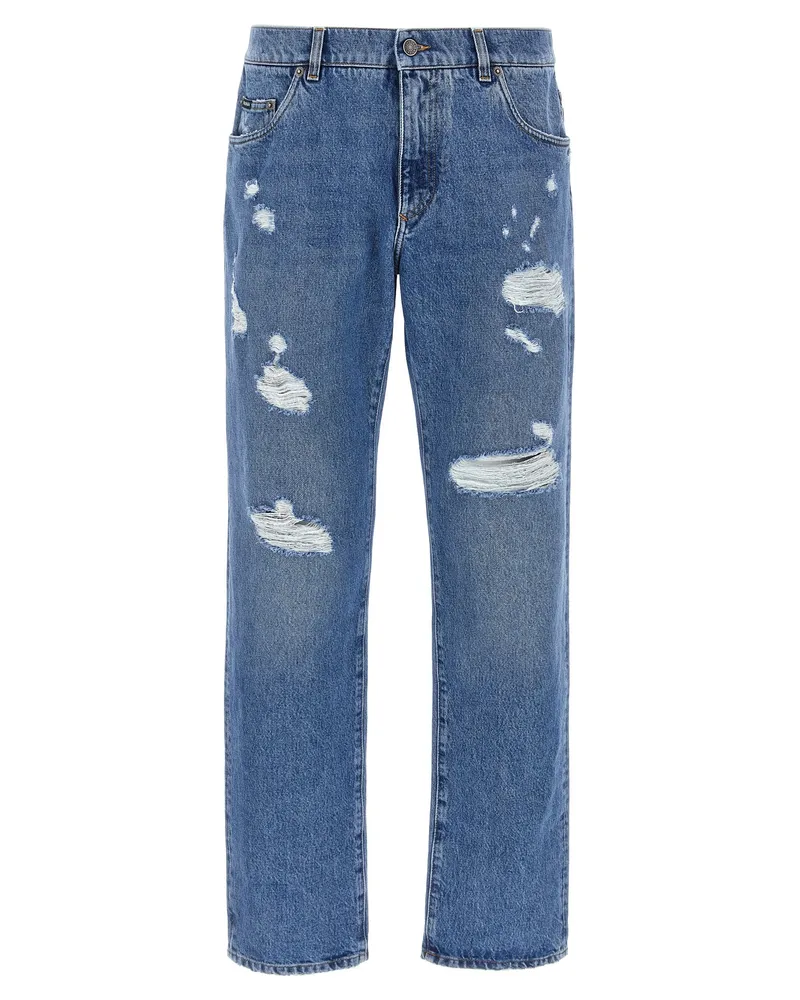 Dolce & Gabbana zerstörten Jeans Blue