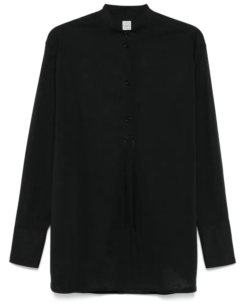 Totême Stand Up Kragenbluse White