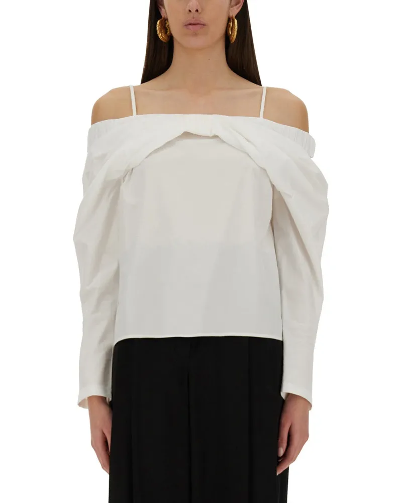 Nina Ricci Off Schulter" -Hemd White