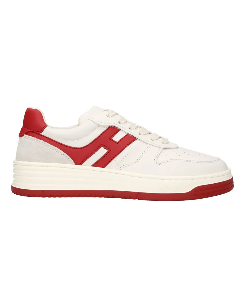 Hogan Sneakers H630 Memory Foam Damens Leder Beige/Rot -