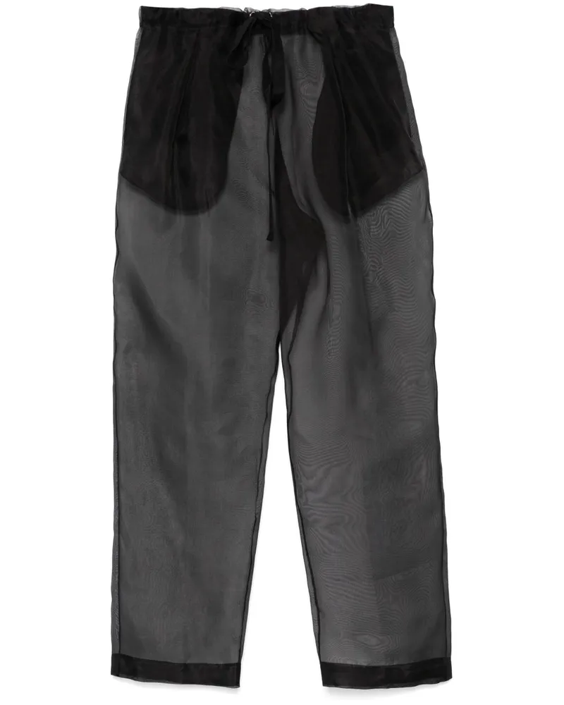 KHAITE Trenton Seidenhose Black