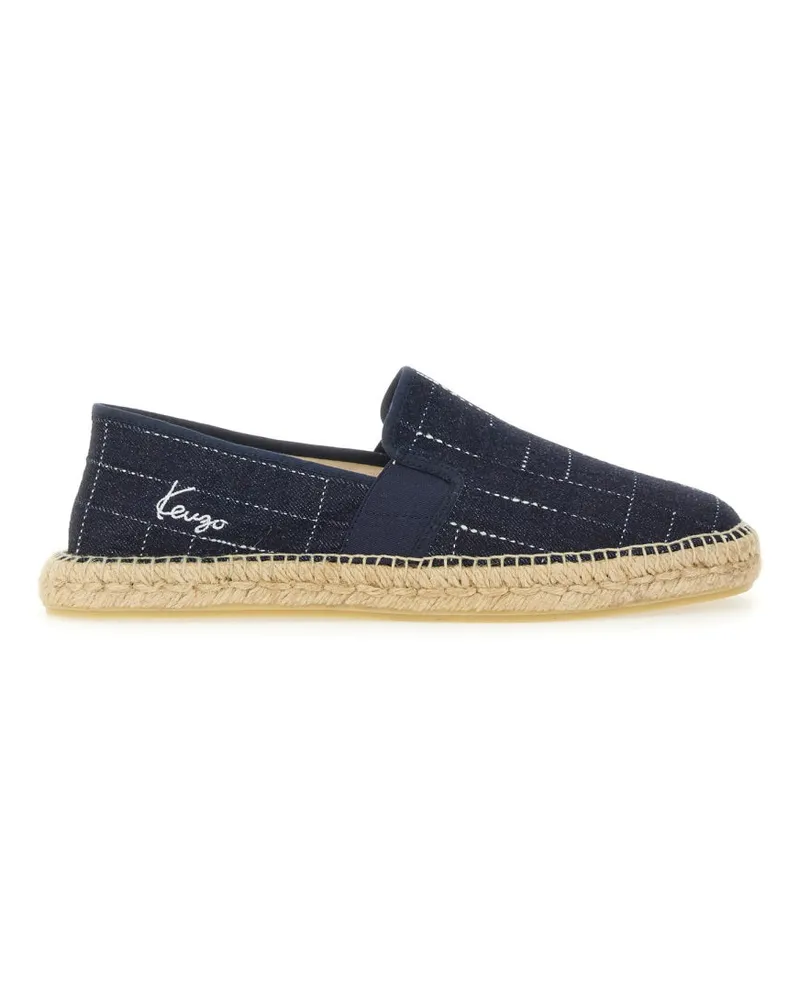 Kenzo Espadrille mit Logo -Stickerei Denim