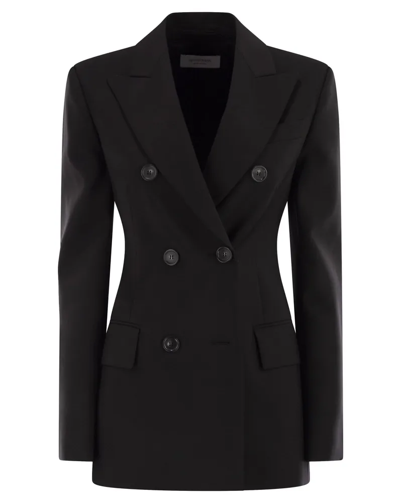 SPORTMAX Adamo Blazer in reiner natürlicher Stretchwolle Black