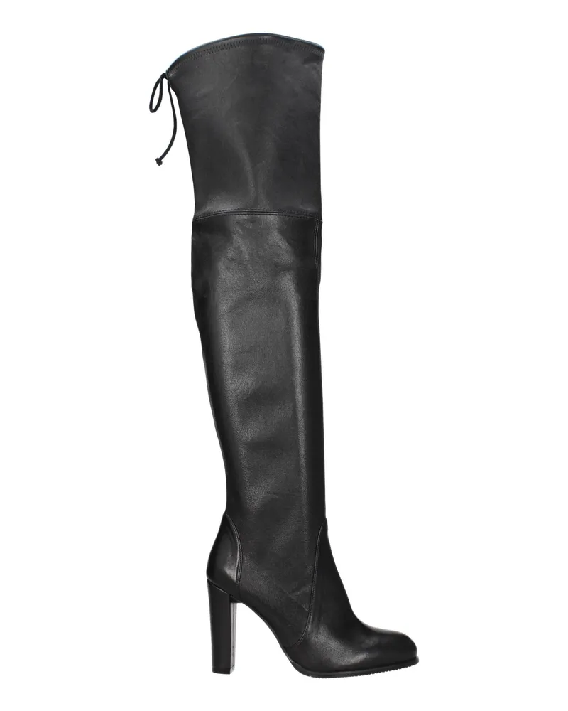 Stuart Weitzman Damens Lederstiefel Schwarz -