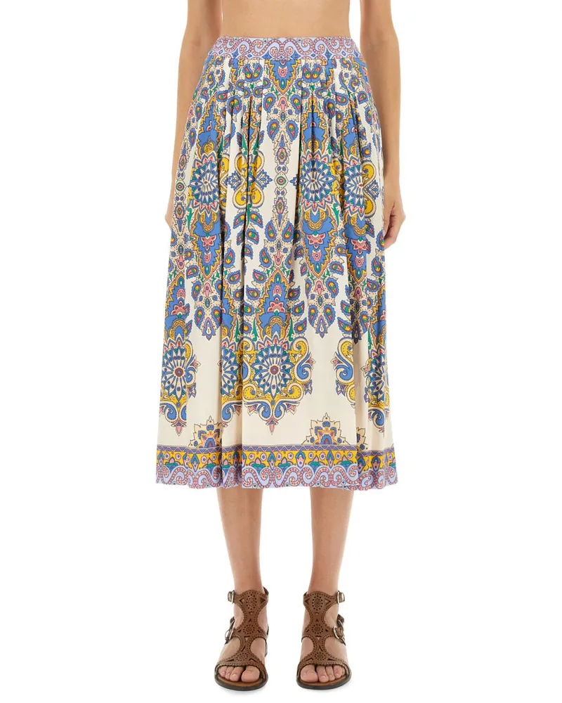 Etro PAISLEY DRINT MIDI ROCK Multicolour