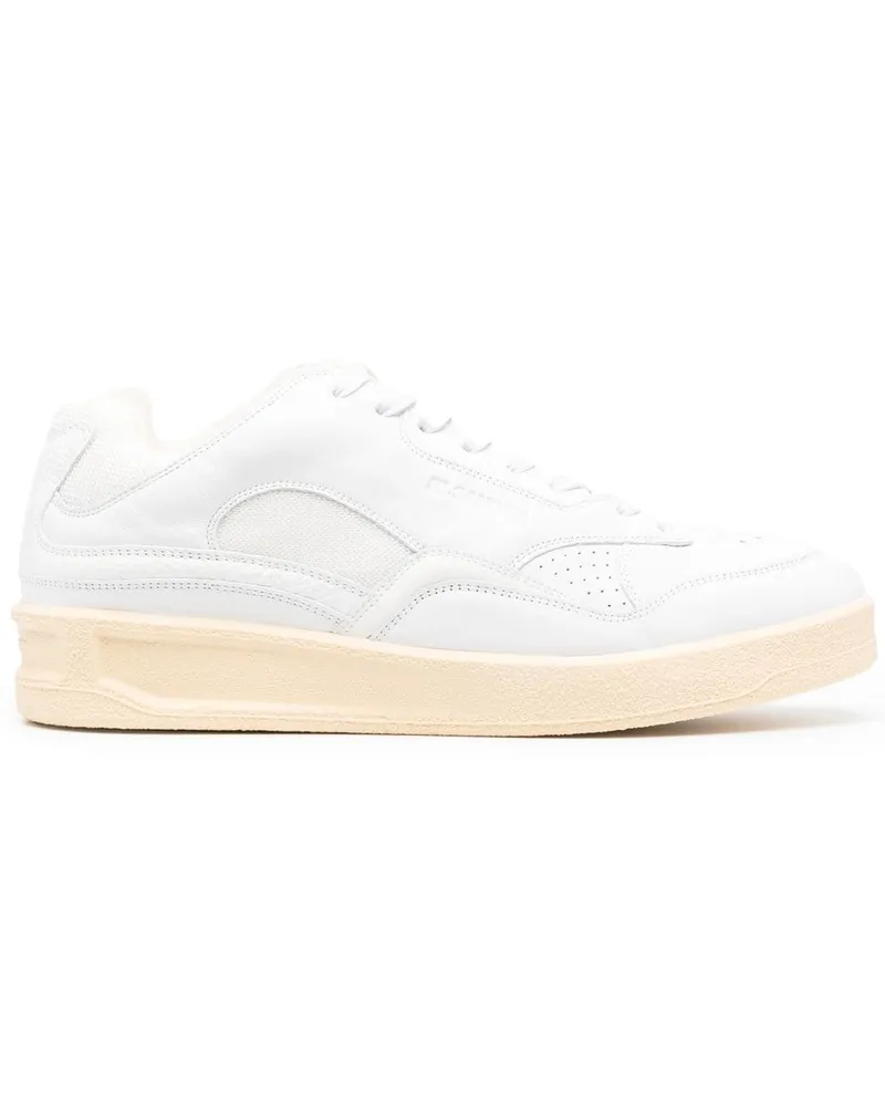 Jil Sander Leder -Turnschuhe White