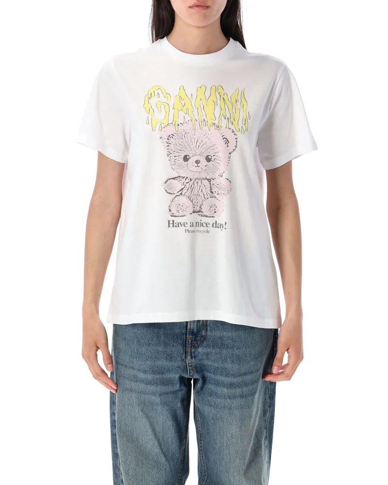 Ganni T-Shirts und Polos Weiß White
