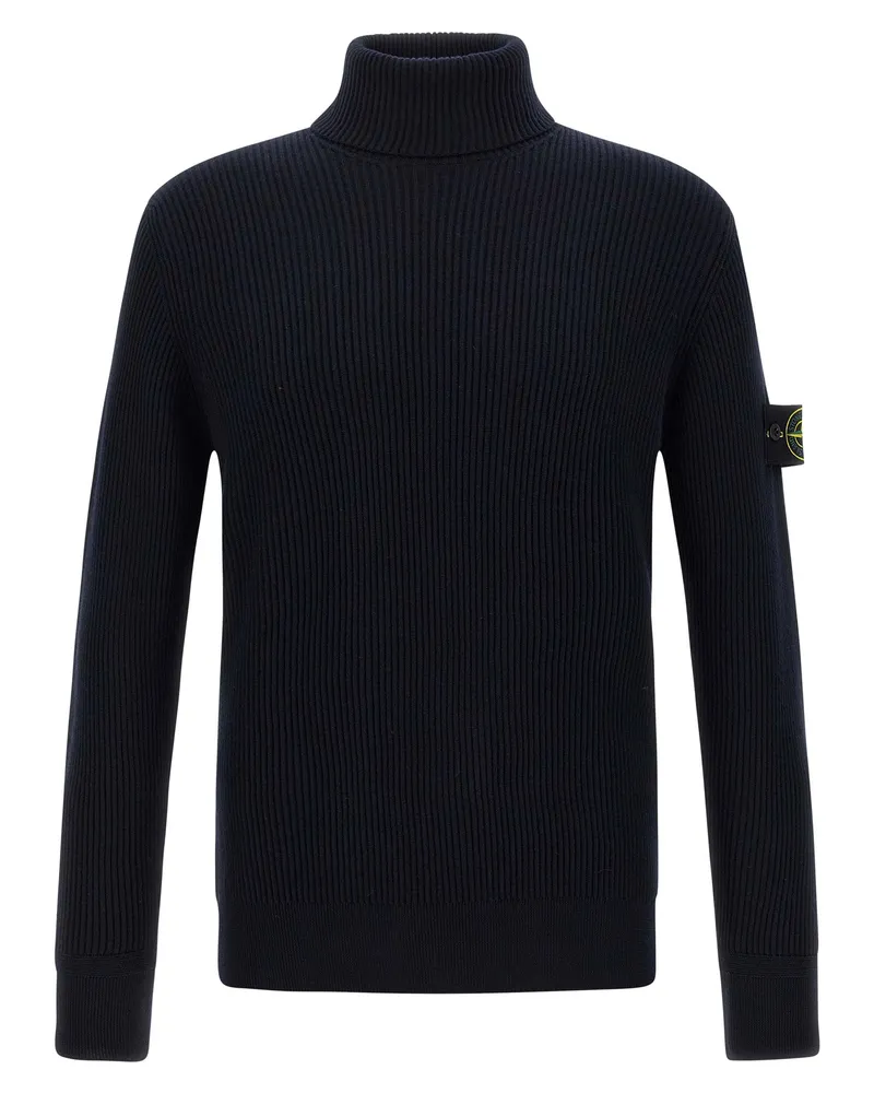 Stone Island Ripped Pullover Blue