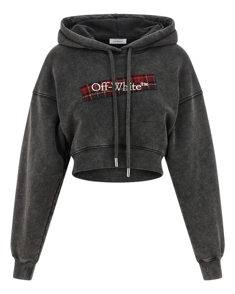OFF-WHITE Check Flan Bookish' Hoodie Gray