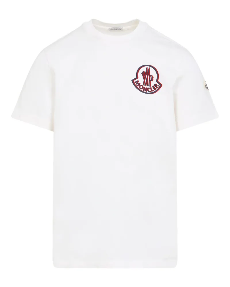 Moncler T -Shirts und Polos weiß White