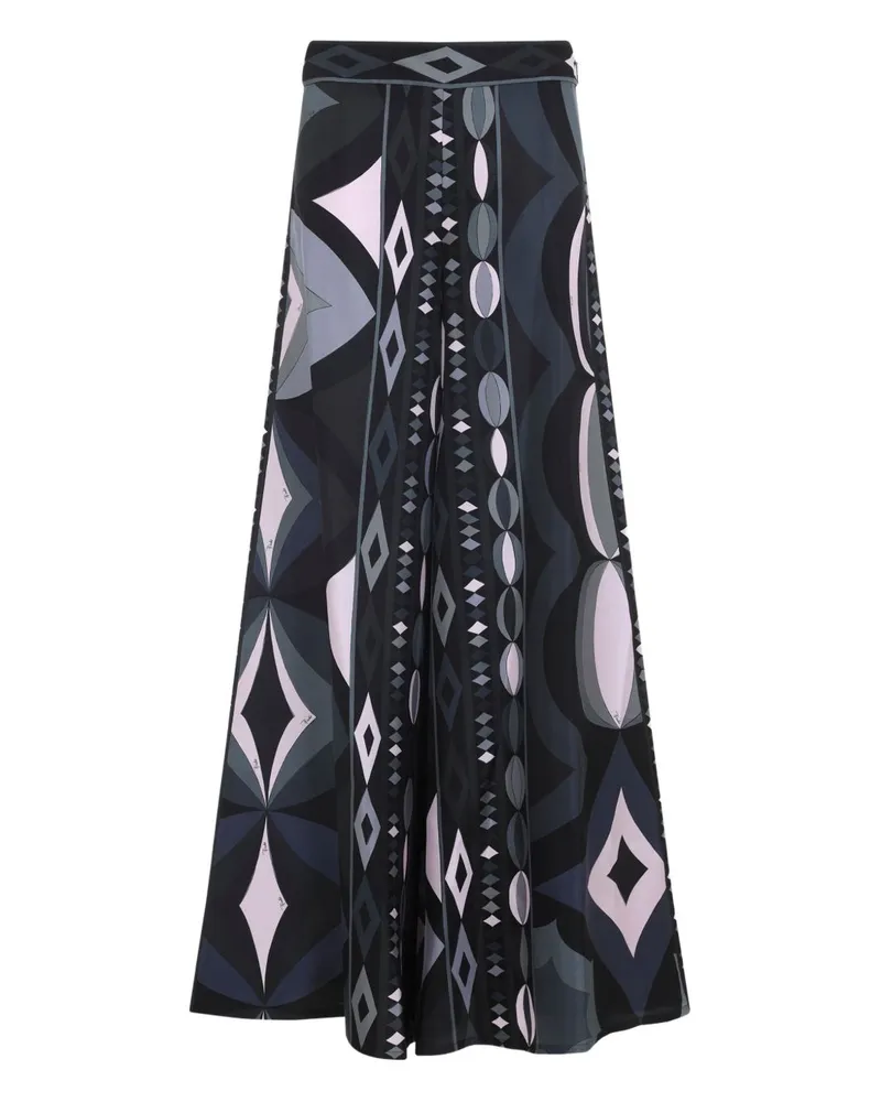 Emilio Pucci gedruckte Seidenhose Black
