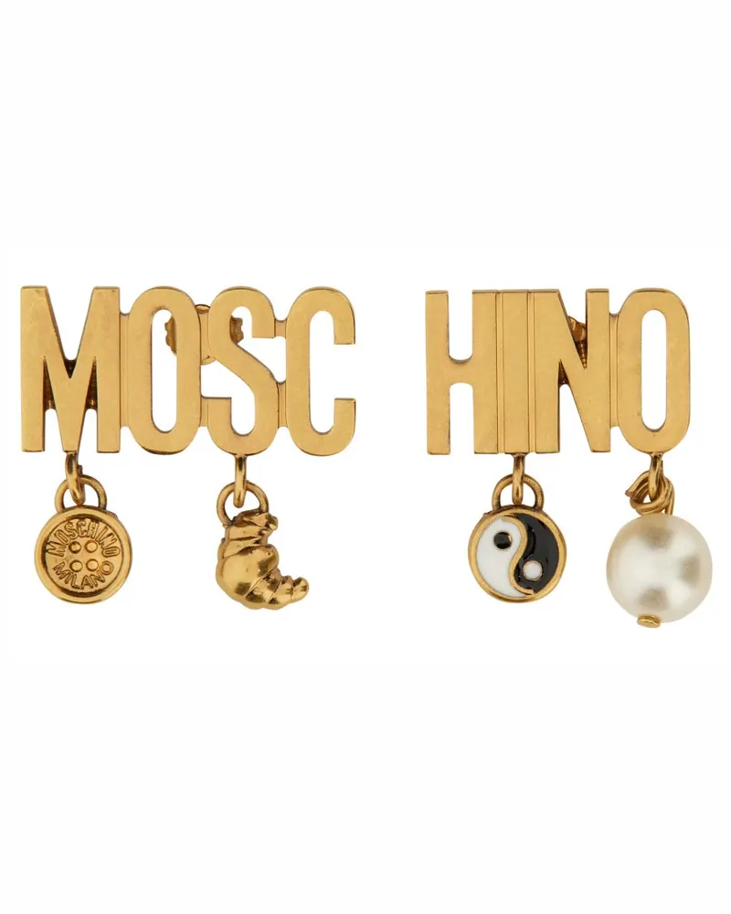 Moschino Logo -Ohrringe Gold
