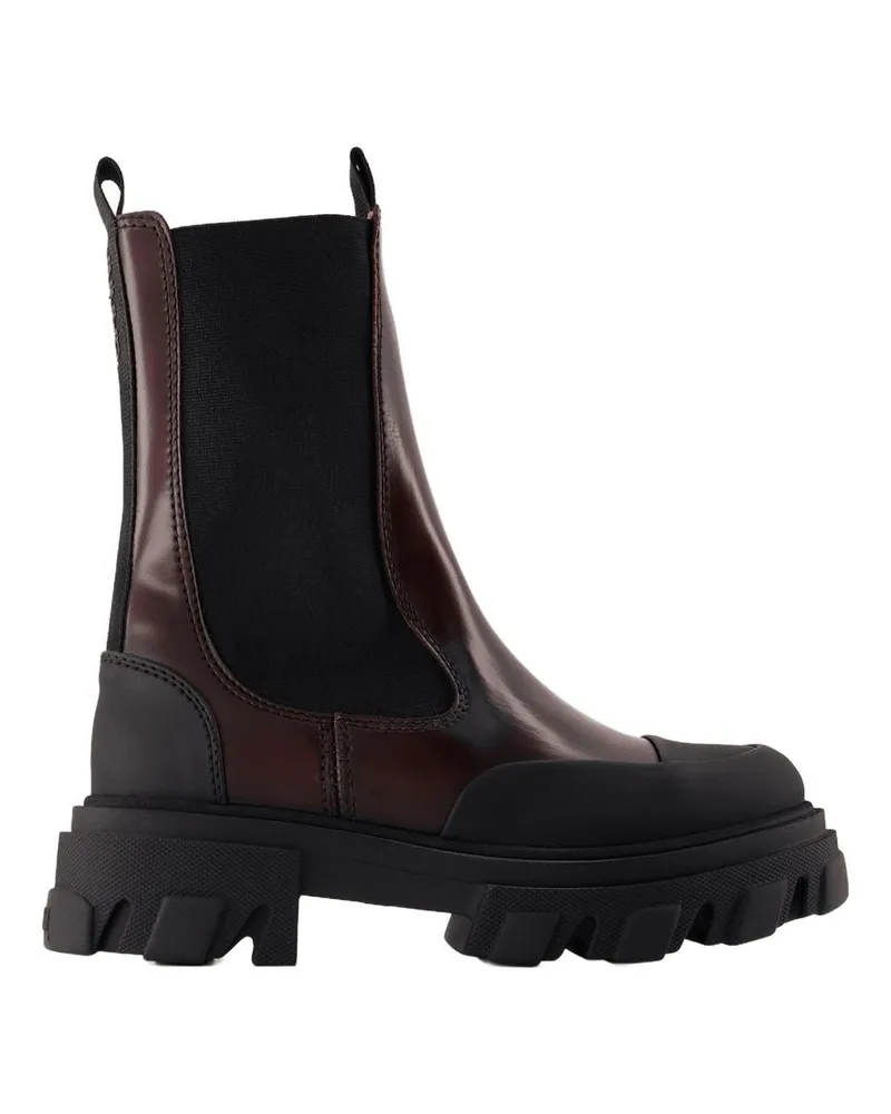 Ganni Chelsea -Stiefel  Synthetic Black Black