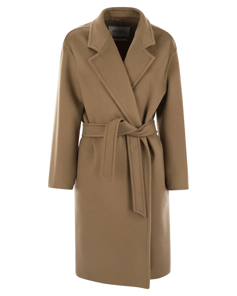 Max Mara Melinda Cashmere Midi Mantel mit Gürtel Camel