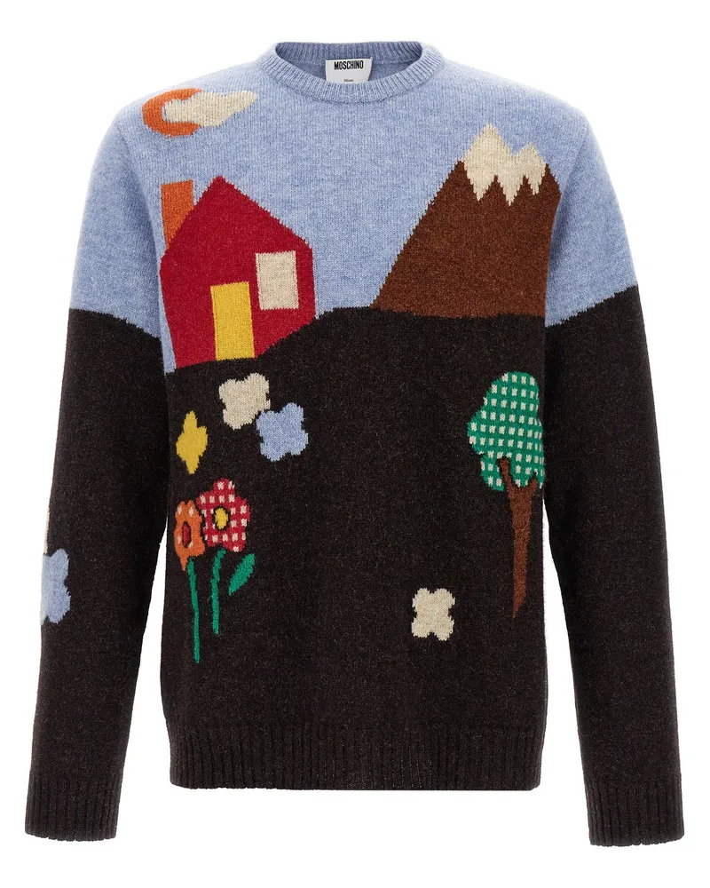 Moschino Shetland Wollpullover Multicolor