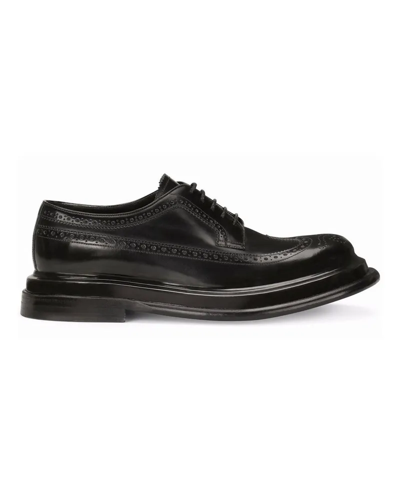 Dolce & Gabbana Leder Derbies Schwarz