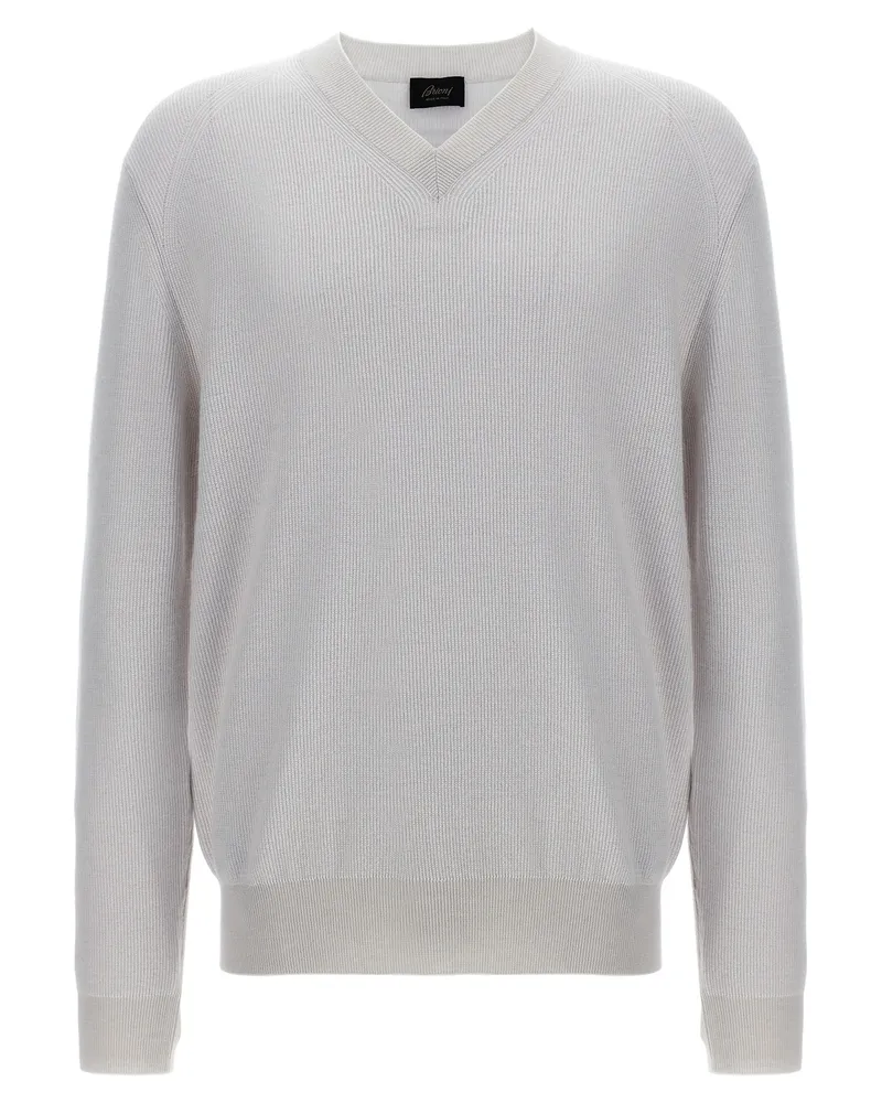 Brioni gegen Neckpullover White