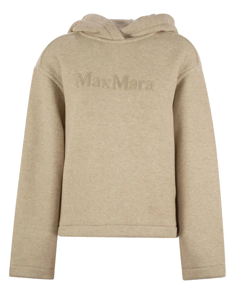 Max Mara Gary Jersey Sweatshirt mit Stickerei Sand
