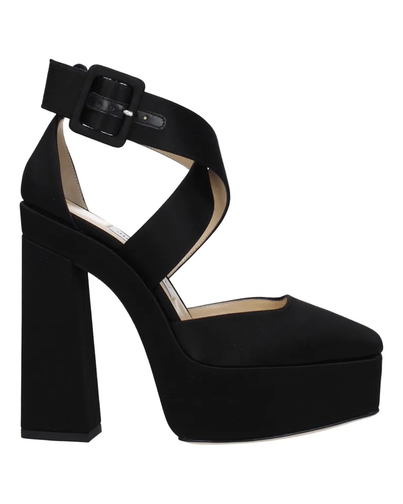 Jimmy Choo Gian Damens Sandalen Satin Schwarz -