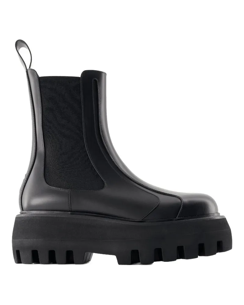 Alexander McQueen Knöchelstiefel Alexander Mc Königin Leder schwarz Black
