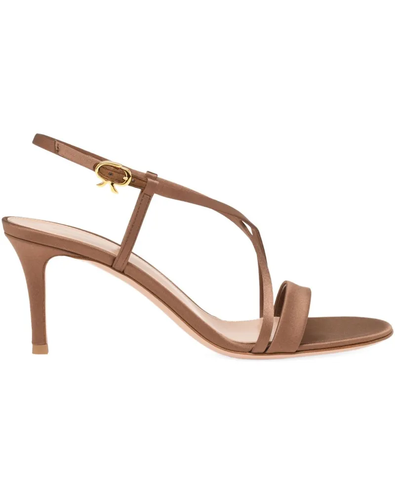 Gianvito Rossi Larisse Leather Sandals Brown