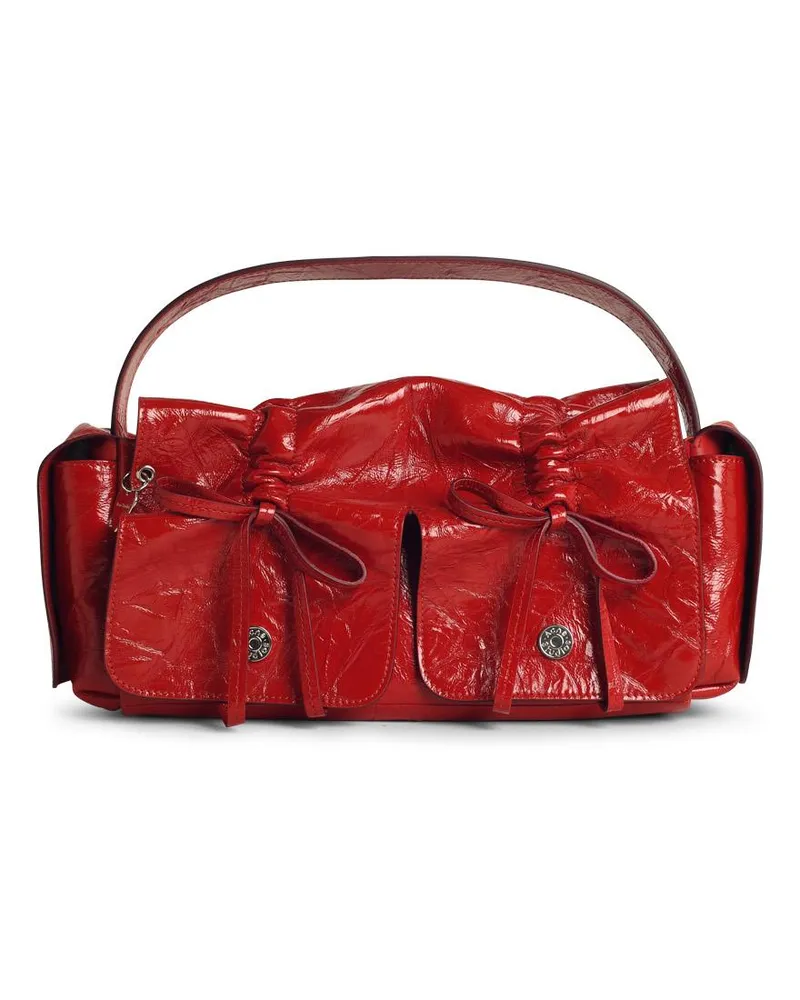 Acne Studios Multipocket' Shiny Red Lear Bag Red