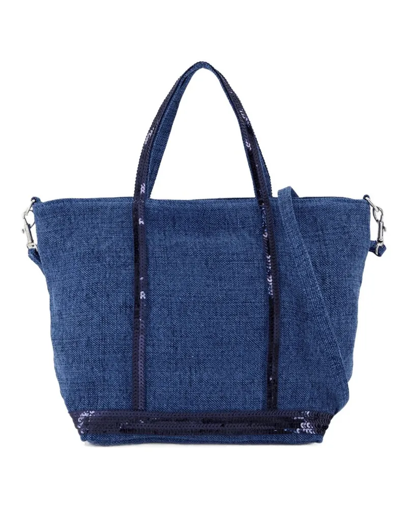 Vanessa Bruno Cabas S Käuferintasche  Leinenblau Blau
