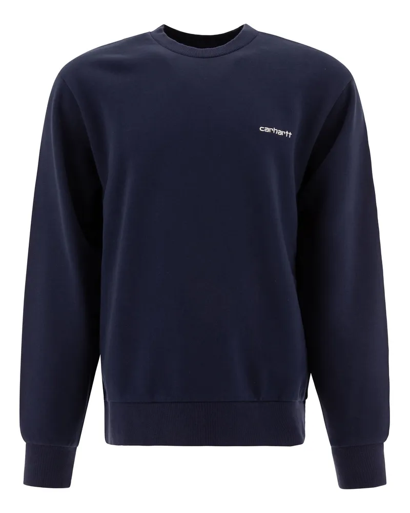 Carhartt WIP Skript Stickerei" Sweatshirt Blue