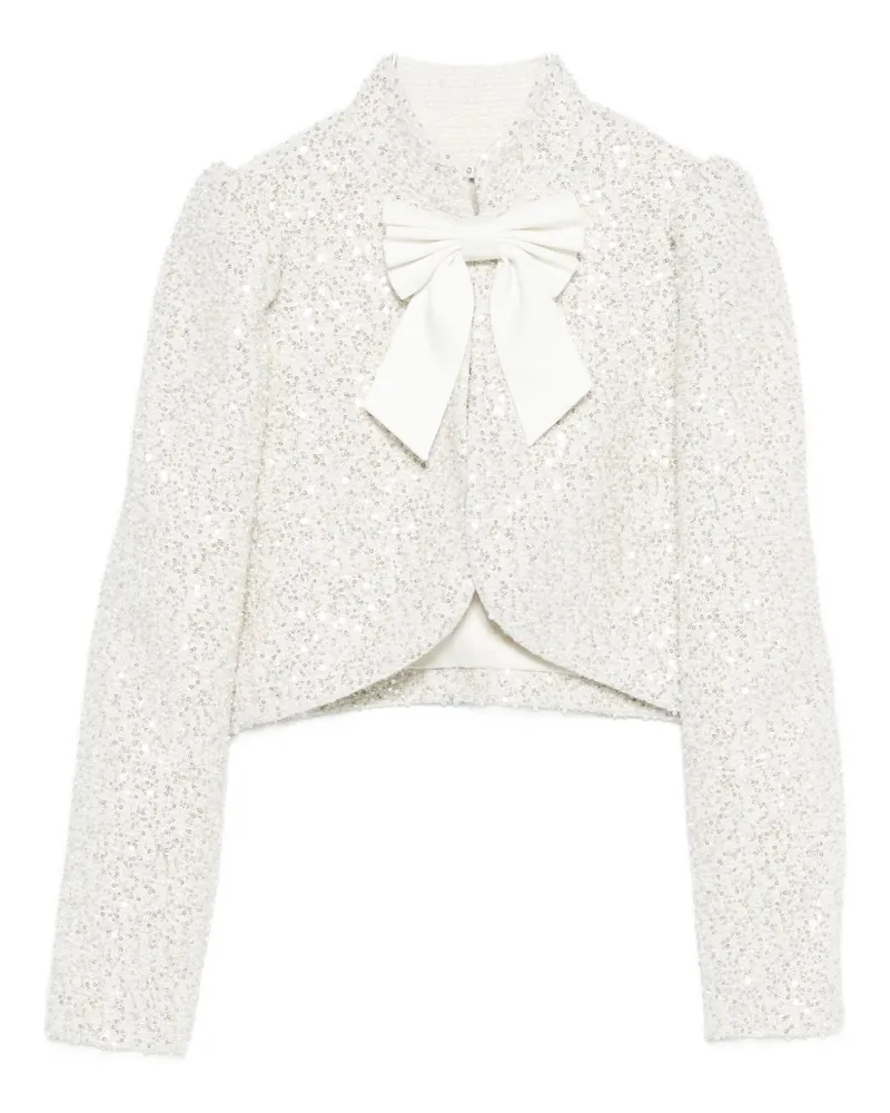 Alice + Olivia Ilaria Schleifenjacke White