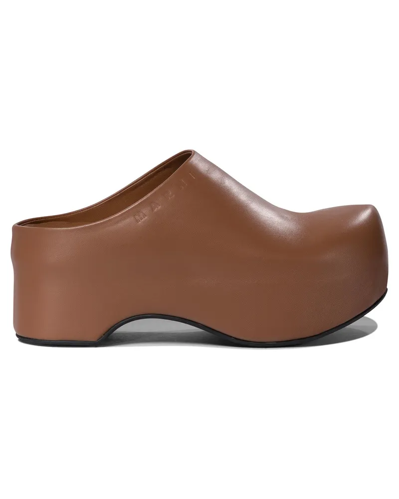 Marni Chunky Clog Sabot Brown