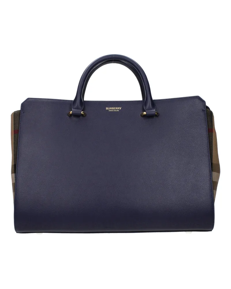 Burberry Damens Handtaschen Blau/Dunkelblaues Leder -