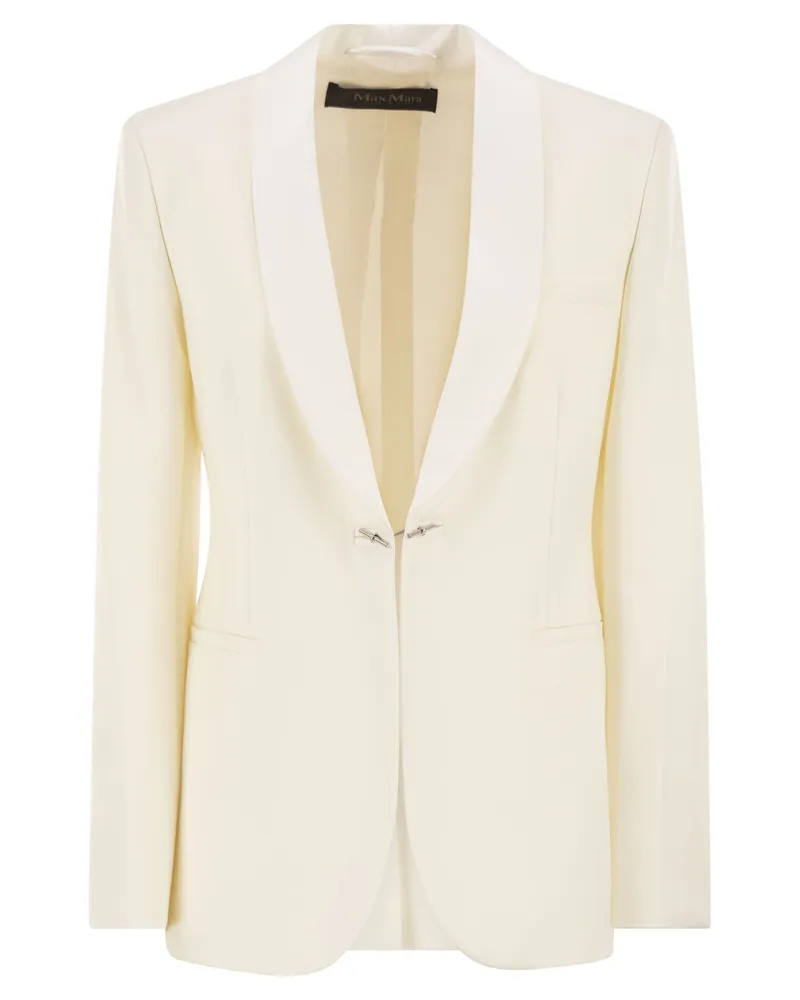 Max Mara Giselle Woll-Gabardine-Blazer White