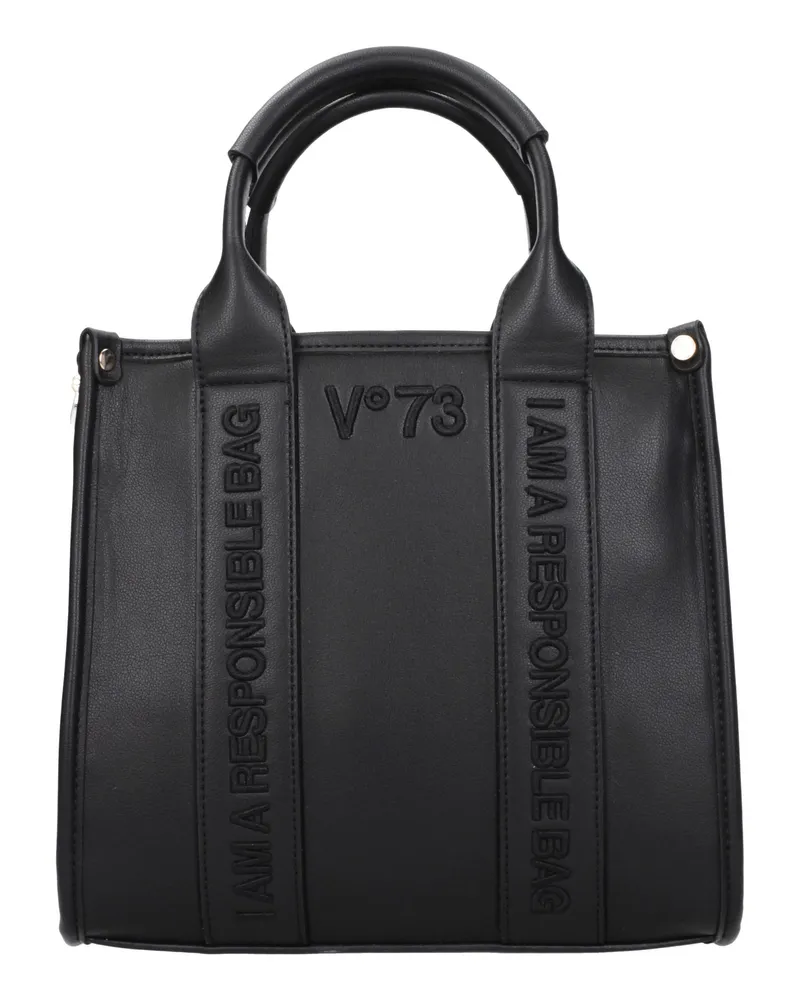 V°73 V ° 73 Handtaschen Frauen Öko -Leder schwarz -