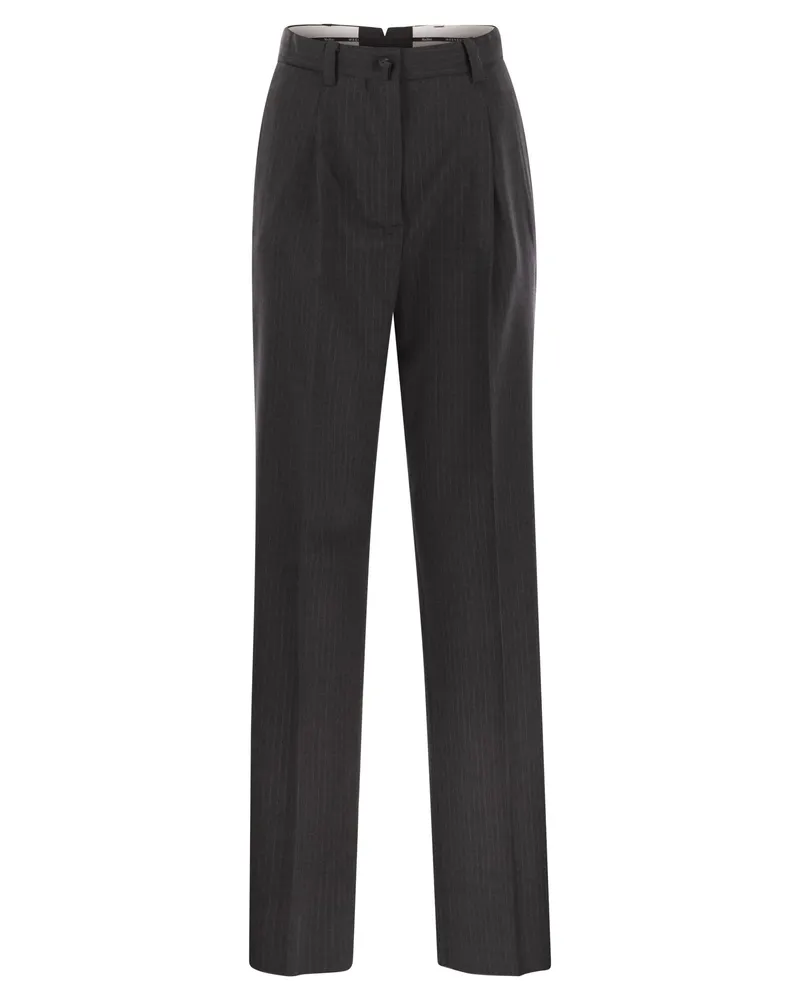Max Mara Wochenende Max Mara Salsa gerade Beinhosen in jungfräulicher Wolle Grey