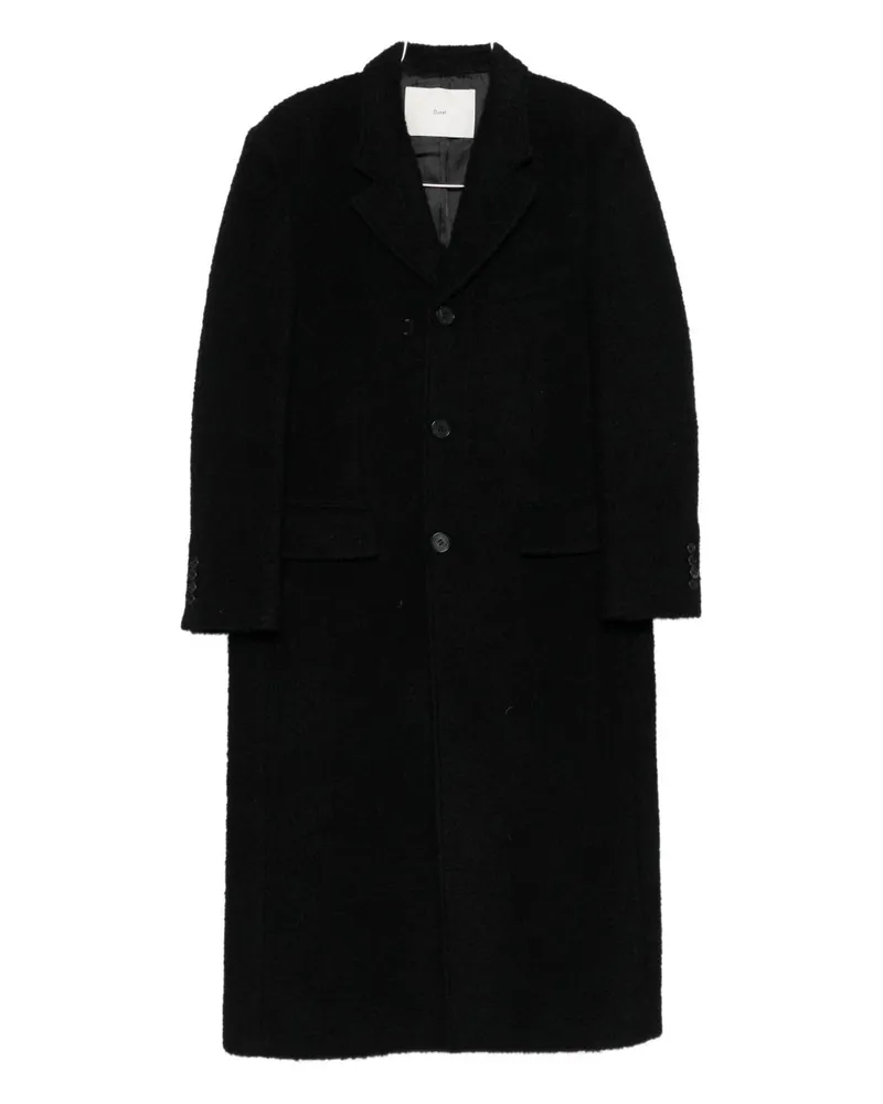 Dunst Einreihiger Mantel aus -Wolle Black