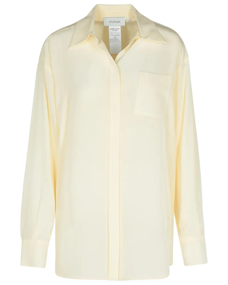 SPORTMAX tonale' Elfenbein Seidenhemd Ivory