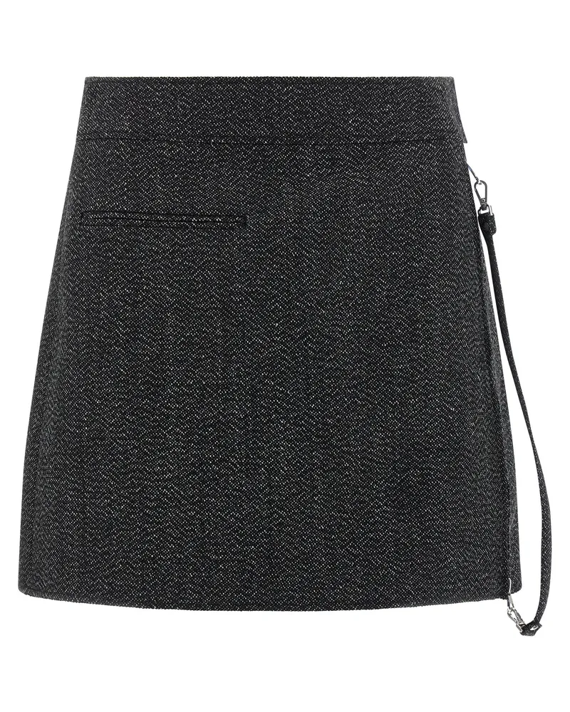 Courrèges Courreves 'Reißverschlusskaviar -Mini -Rock Gray
