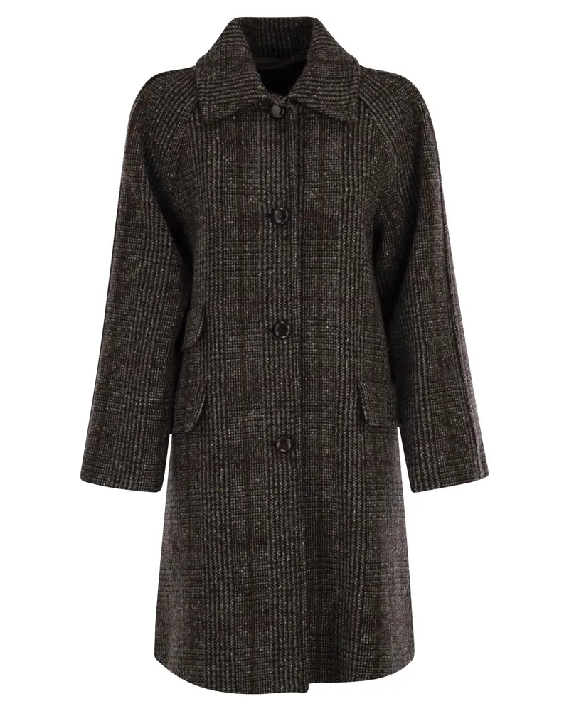 Weekend Max Mara Wochenende Maxmara Pitone Wollmantel Chocolate