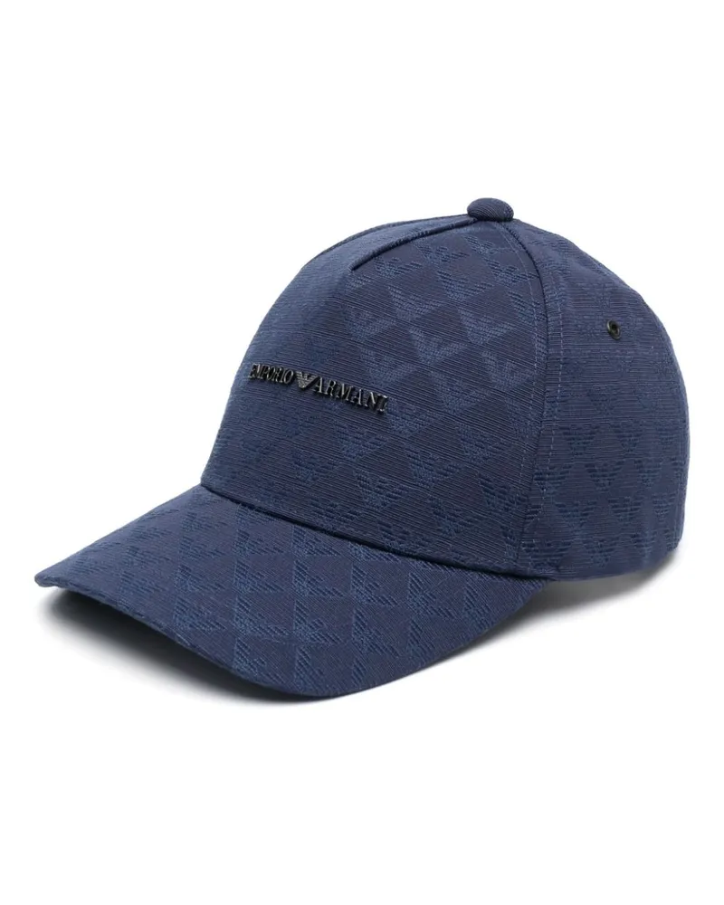 Emporio Armani Allover Logo Baseballkappe Blue