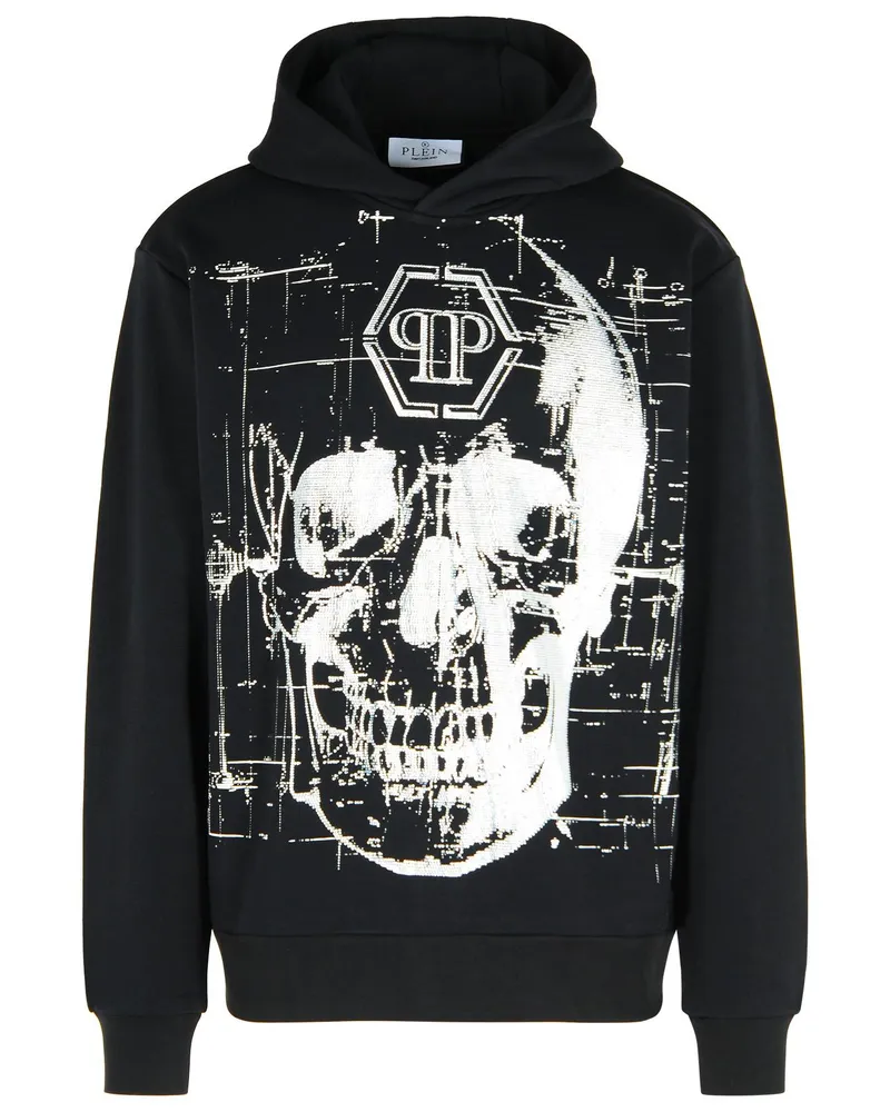 Philipp Plein schwarzer Baumwollblend -Sweatshirt Black