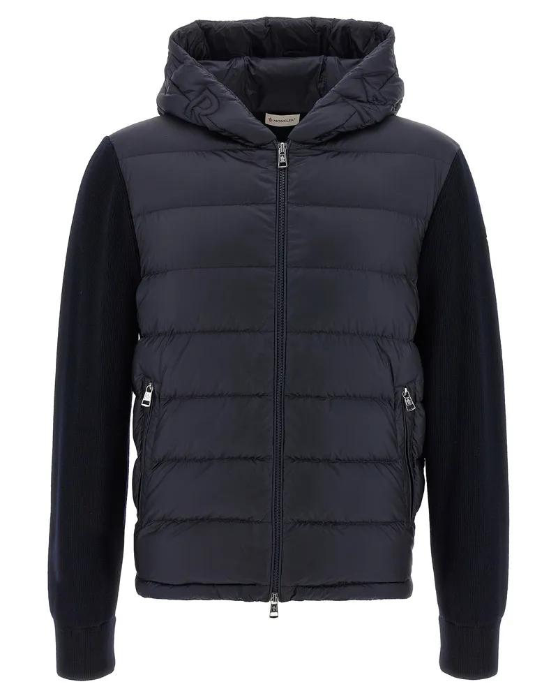 Moncler Wool Hoodie Blue
