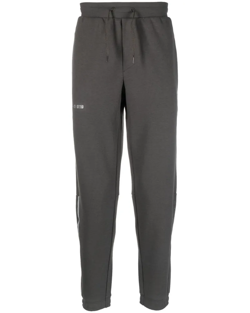 EA7 Logo Baumwollmischung Jogginghosen Grey