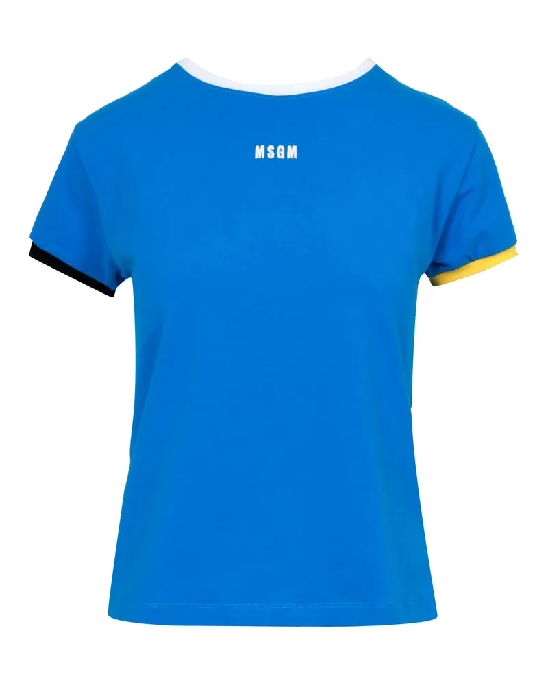 MSGM T -Shirts und Polos klar blau Clear